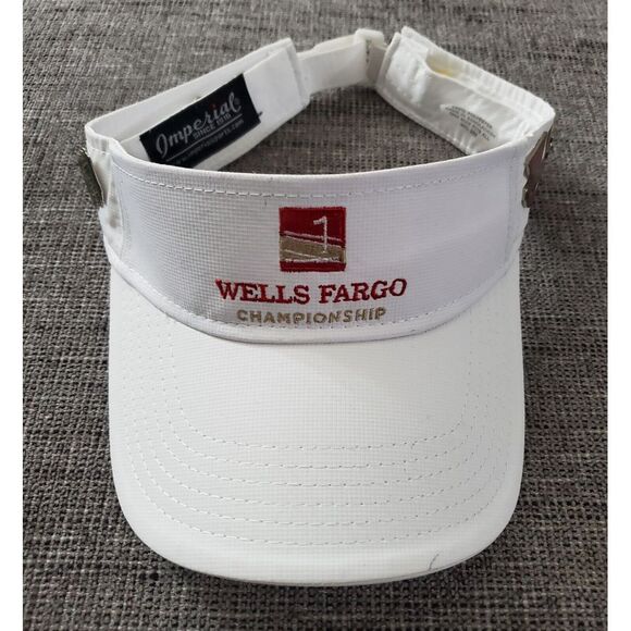 Wells Fargo Championship Golf Ambassador White‎ Visor With 10 Collectors Pins
